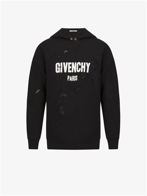 fake givenchy paris sweatshirt|givenchy destroyed hoodie.